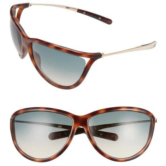 Tom Ford Sunglasses Tammy FT0770 56W Havana Brown Rose Gold Blue Gradient