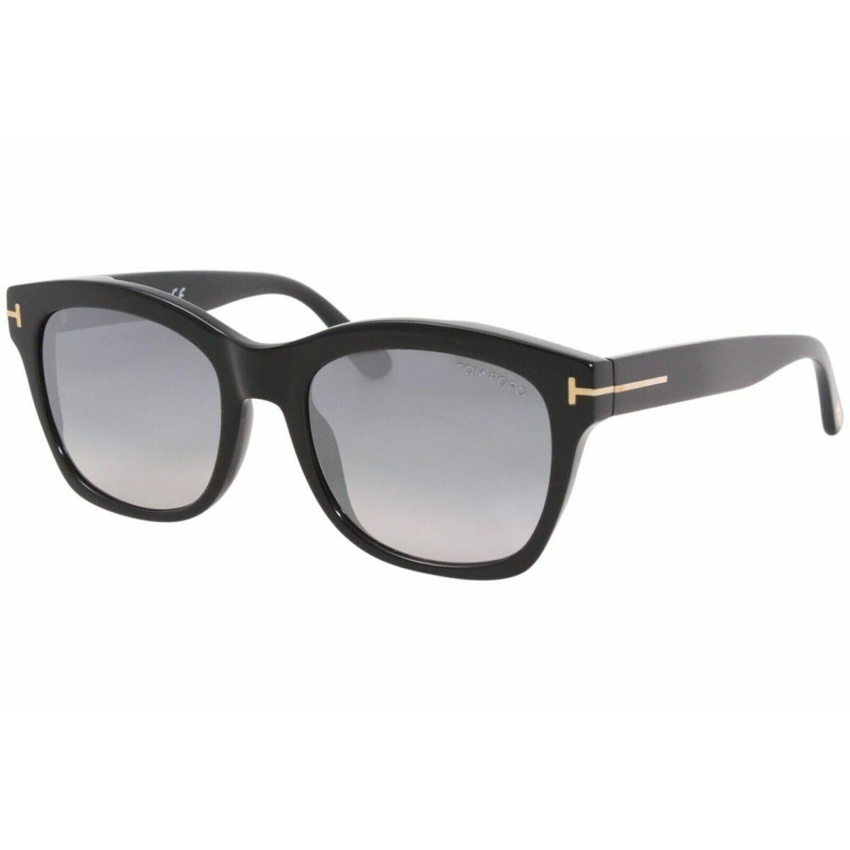 Tom Ford FT 0614-F 01C Shiny Black/ Smoke Mirrored Lens Sunglasses 54mm