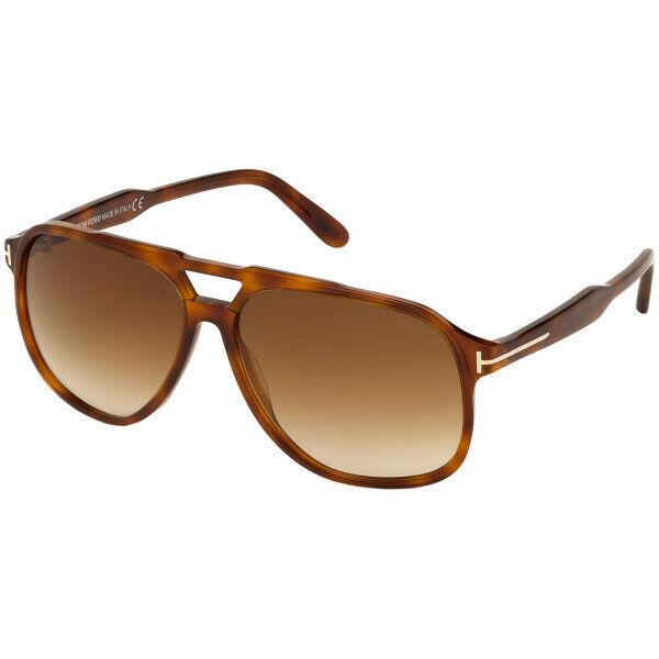 Tom Ford Raoul FT0753 53F Shiny Blonde Havana Grad Brown 62 mm Sunglasses