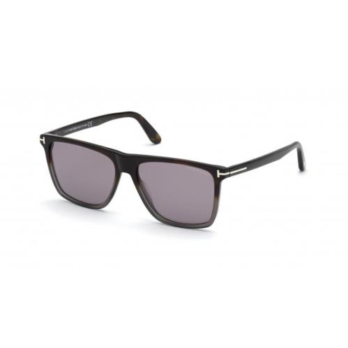 Tom Ford Fletcher FT 0832/S 55C Havana Grey Square Sunglasses 57mm - Frame: Havana, Lens: Gray