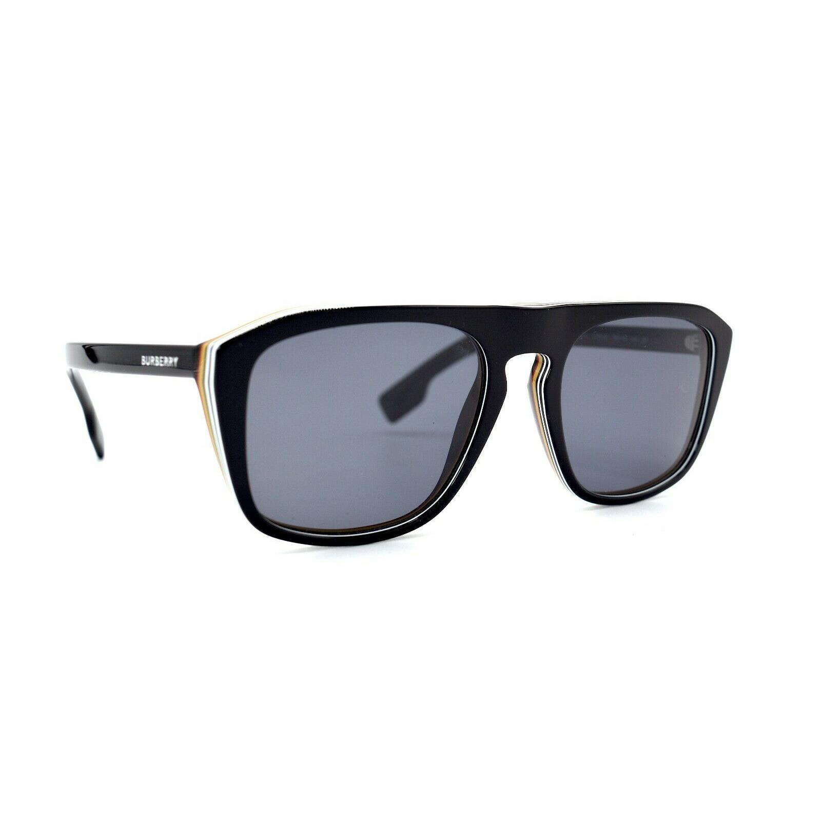Burberry BE4286 379881 Black Grey Polarized Sunglasses 55-19 ...