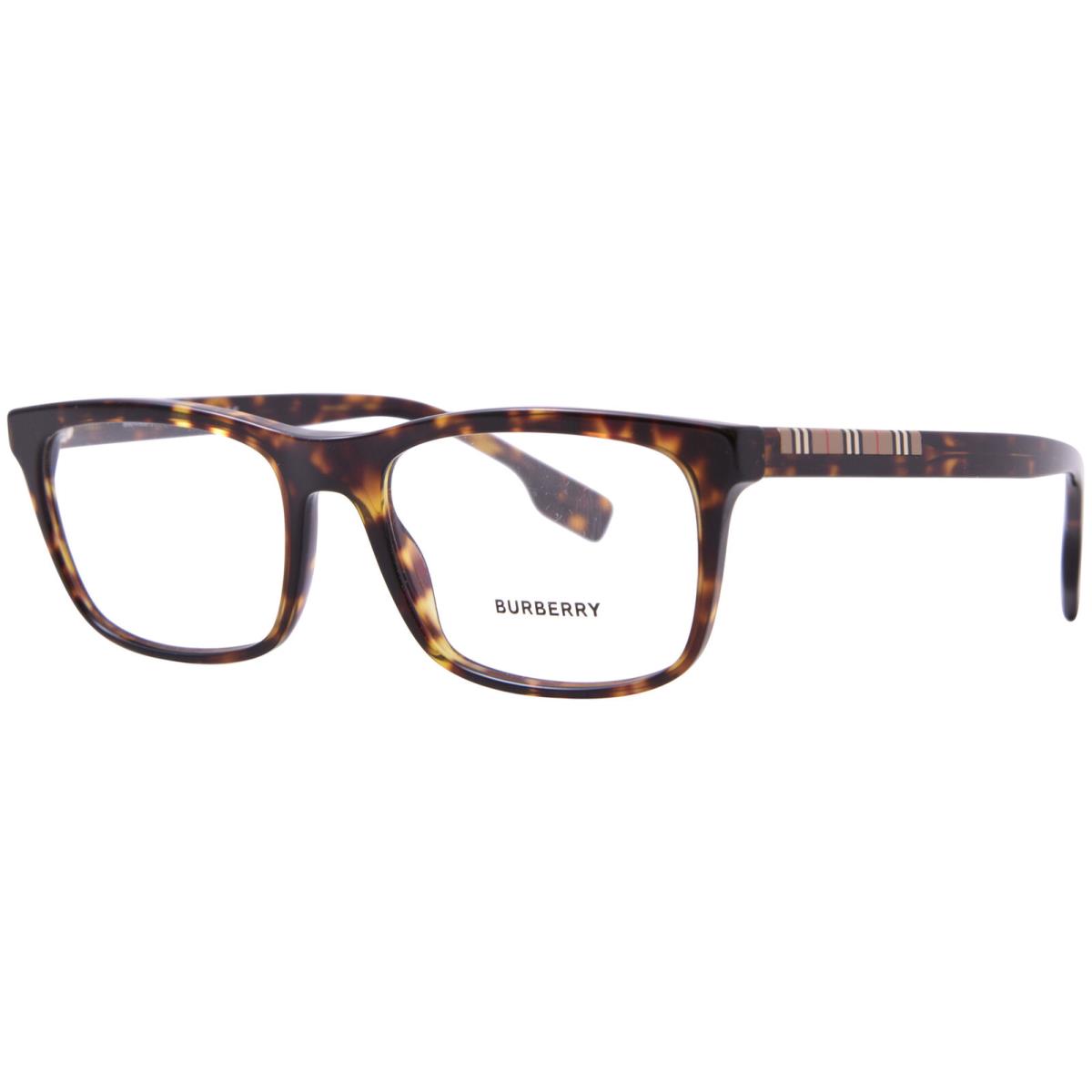 Burberry Elm BE2334 3002 Eyeglasses Men`s Havana Full Rim Rectangle Shape 55mm