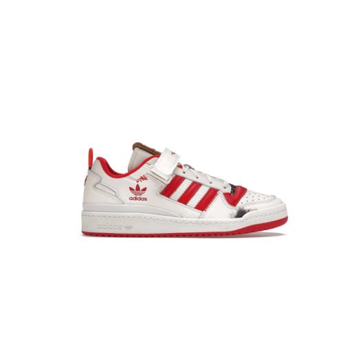 Adidas Forum Low Home Alone Shoes Mens 8 Cream White Collegiate Red GZ4378