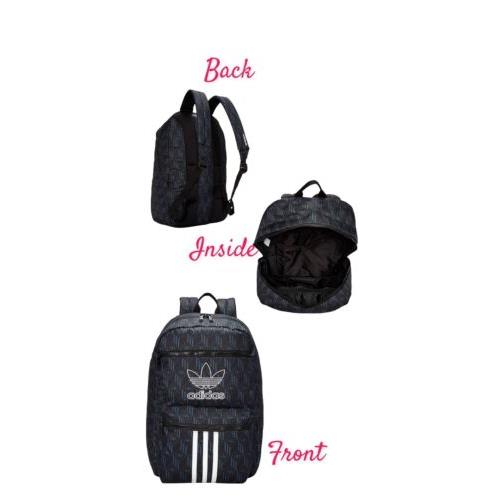 Adidas Unisex Originals National 3-Stripes Black/bold Onix Backpack - One Size