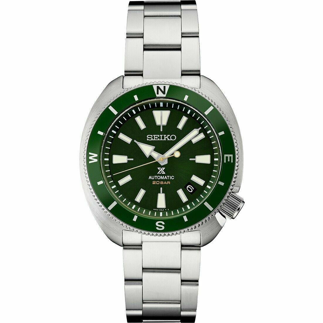 Seiko Men`s Automatic Prospex Turtle Green Dial Divers 200M Watch SRPH15 - Dial: Green