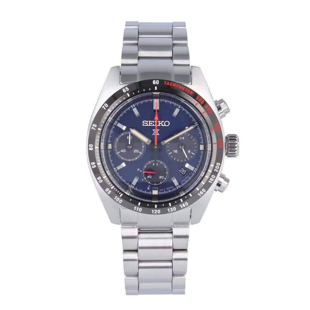 Seiko Prospex 39mm Blue Dial Stainless Steel Men`s Watch SSC815 - Dial: Blue, Band: Silver, Bezel: Black