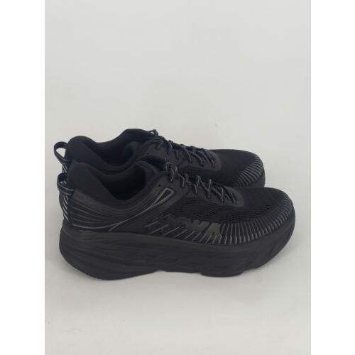 Hoka Mens Bondi 7 1110530/BBLC Black Comfortable Running Shoe Size 10 Wide 2E
