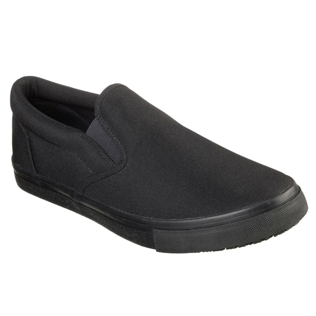 Men`s Skechers Work Relaxed Fit: Sudler Dedham SR Shoe 77500/BLK Multi Size Blk - Black