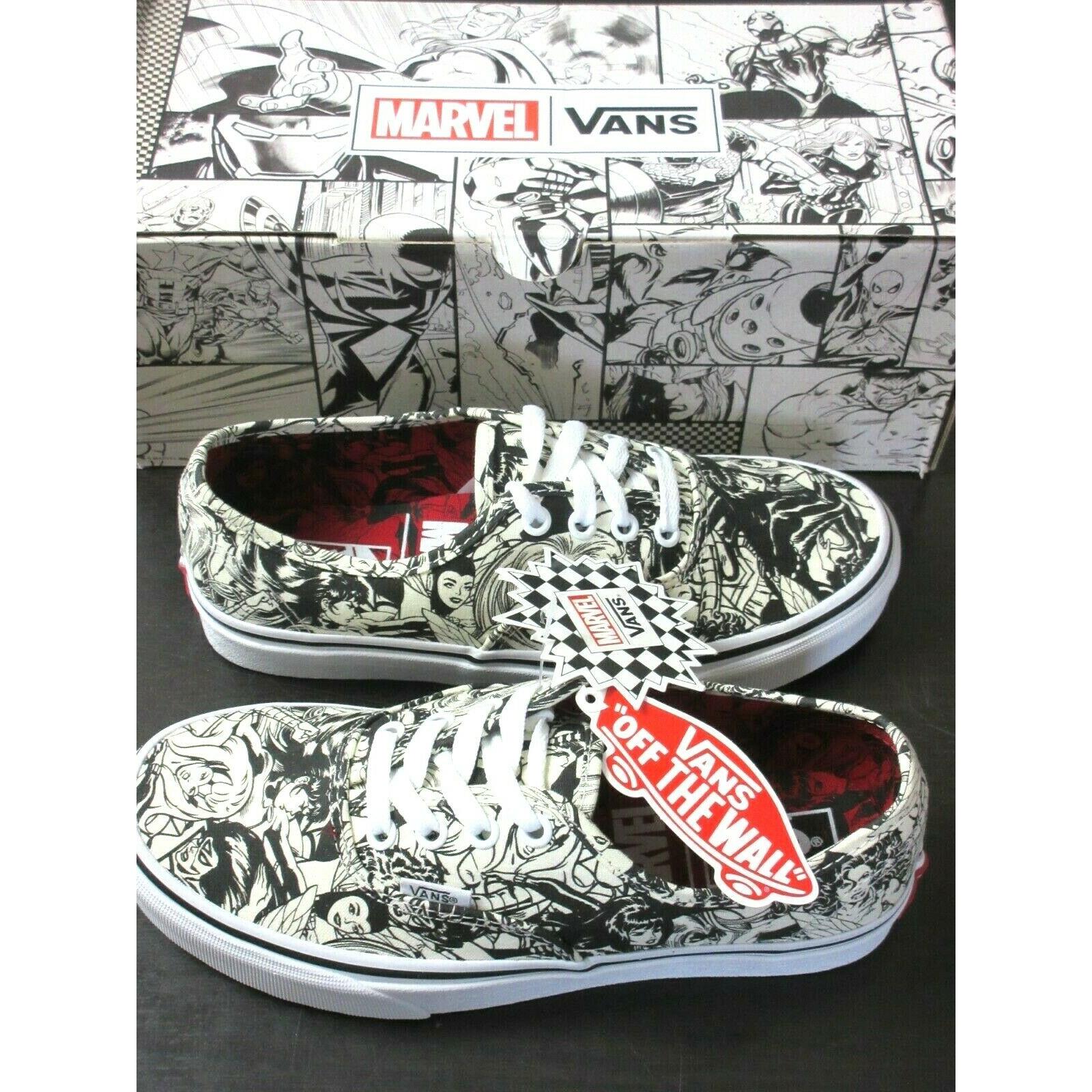 marvel vans black and white