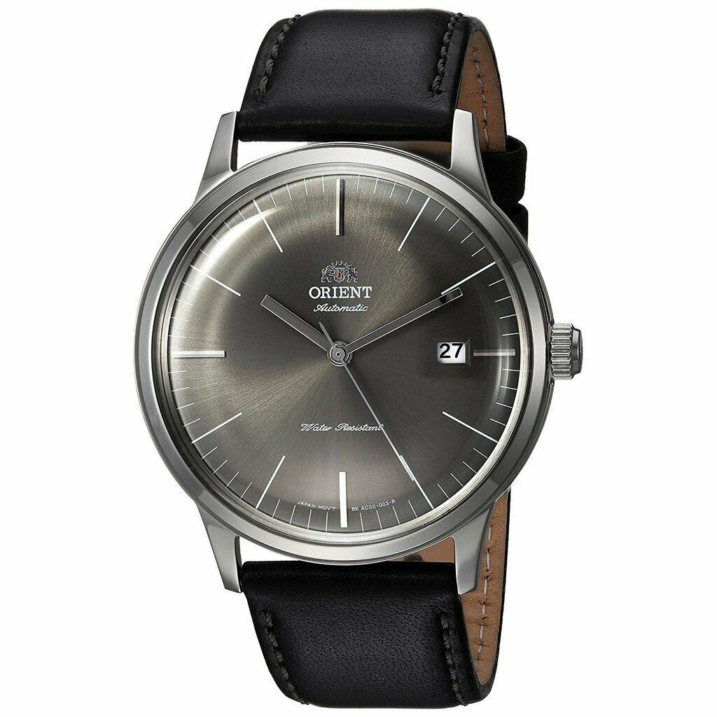Orient FAC0000CA 2nd Gen. Bambino Version 3 Grey Dial Black Leather Band Watch