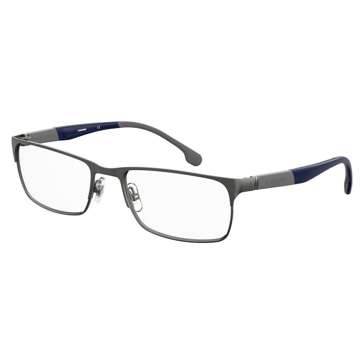 Carrera 8849 Eyeglasses Men 09T9 Matte Rut Blue Rectangle 55