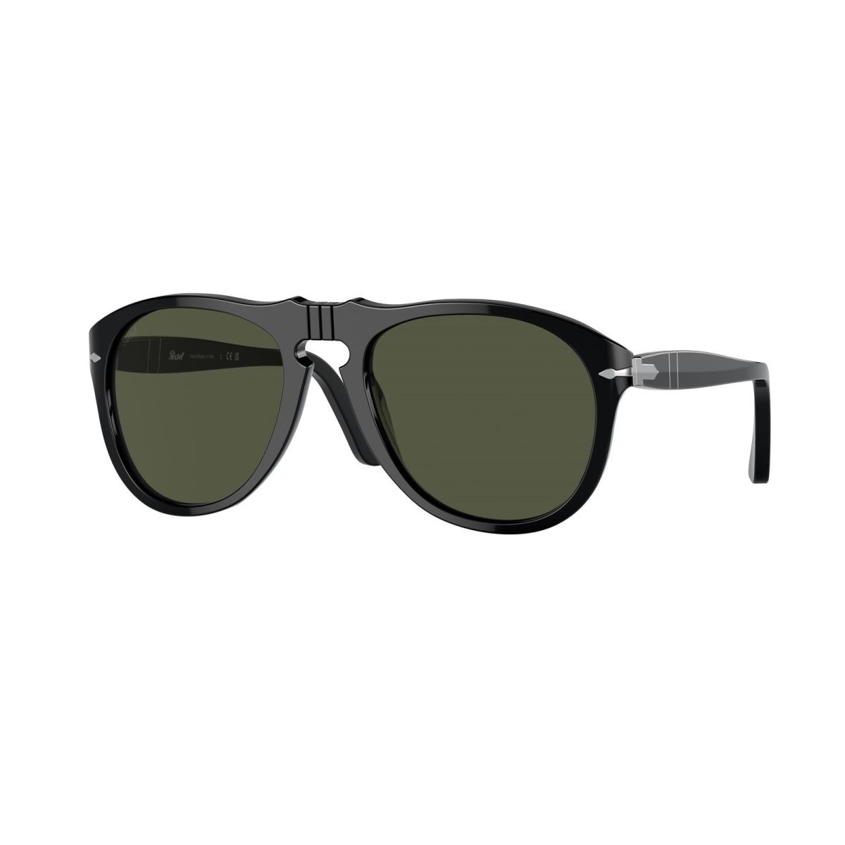 Persol PO0649 95_31 Pilot Black Green 56 mm Men`s Sunglasses