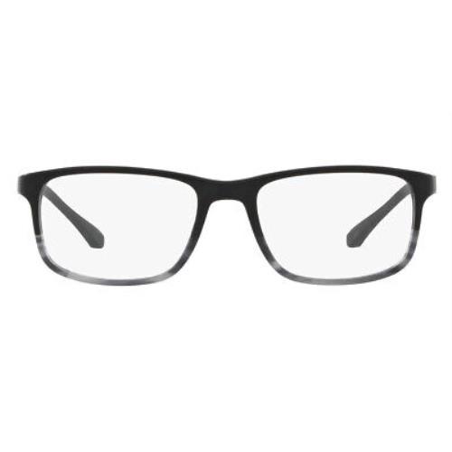 Emporio Armani EA3098 Eyeglasses Black/striped Grey 53mm