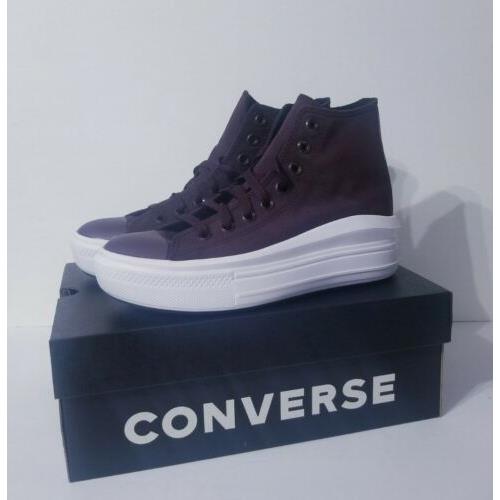 Converse Chuck Star High Move 569544C Women`s Size 7.5 Platform Shoes Purple