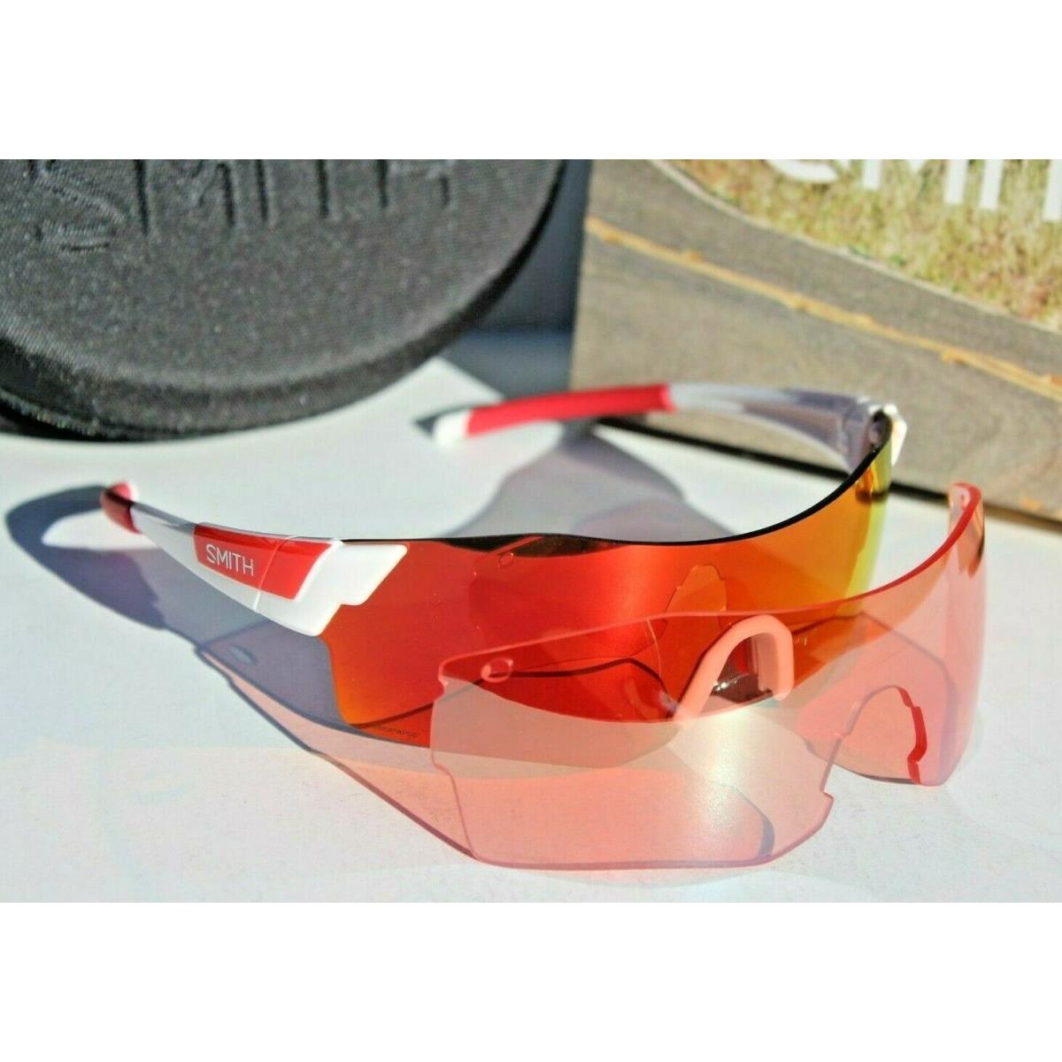 Smith Optics Pivlock Arena/n Sunglasses VK6 White/red Chromapop Interchange