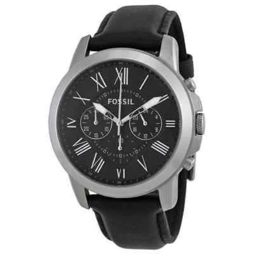 FSFS4812 Fossil Grant Chronograph Leather Men`s Watch Multiple Colors - Black Band Style /