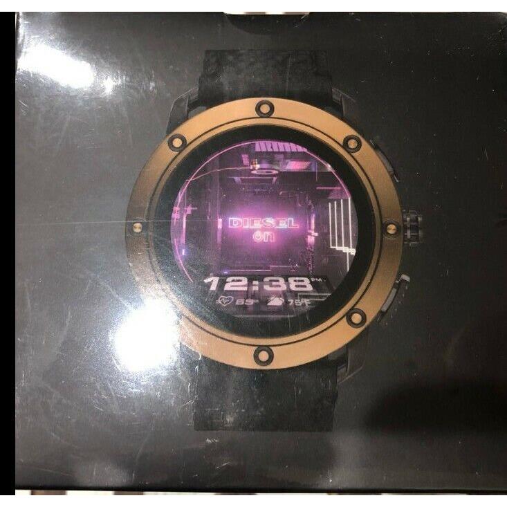 Diesel Axial Black Leather Men`s Smartwatch DZT2016
