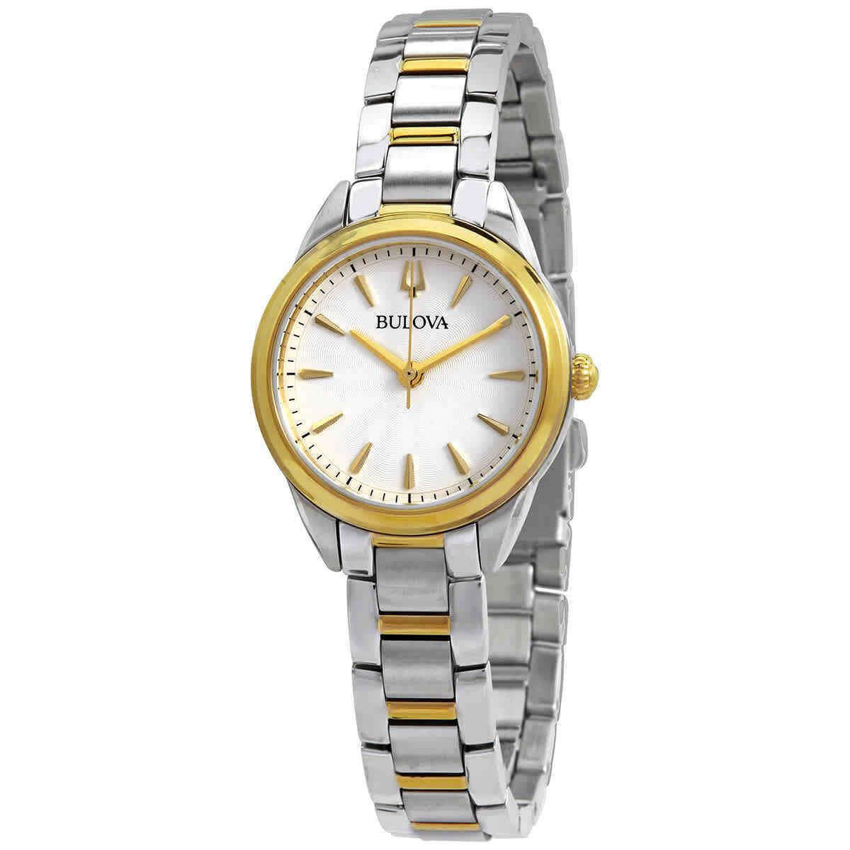 Bulova Classic Quartz Silvery White Dial Ladies Watch 98L277