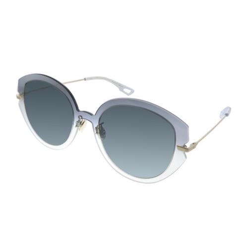 Dior ATTITUDE3-6UW1L (no Case) Christian Dior DIORATTITUDE3-6UW1L NO Case Grey Shade Peach Sunglasses - Grey Shade Peach Frame, Blue Lens