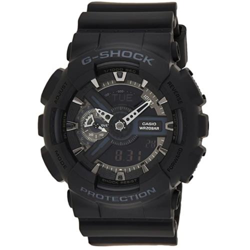 Casio G-shock Analog Digital World Time Black Dial Men`s Watch GA-110-1BCR