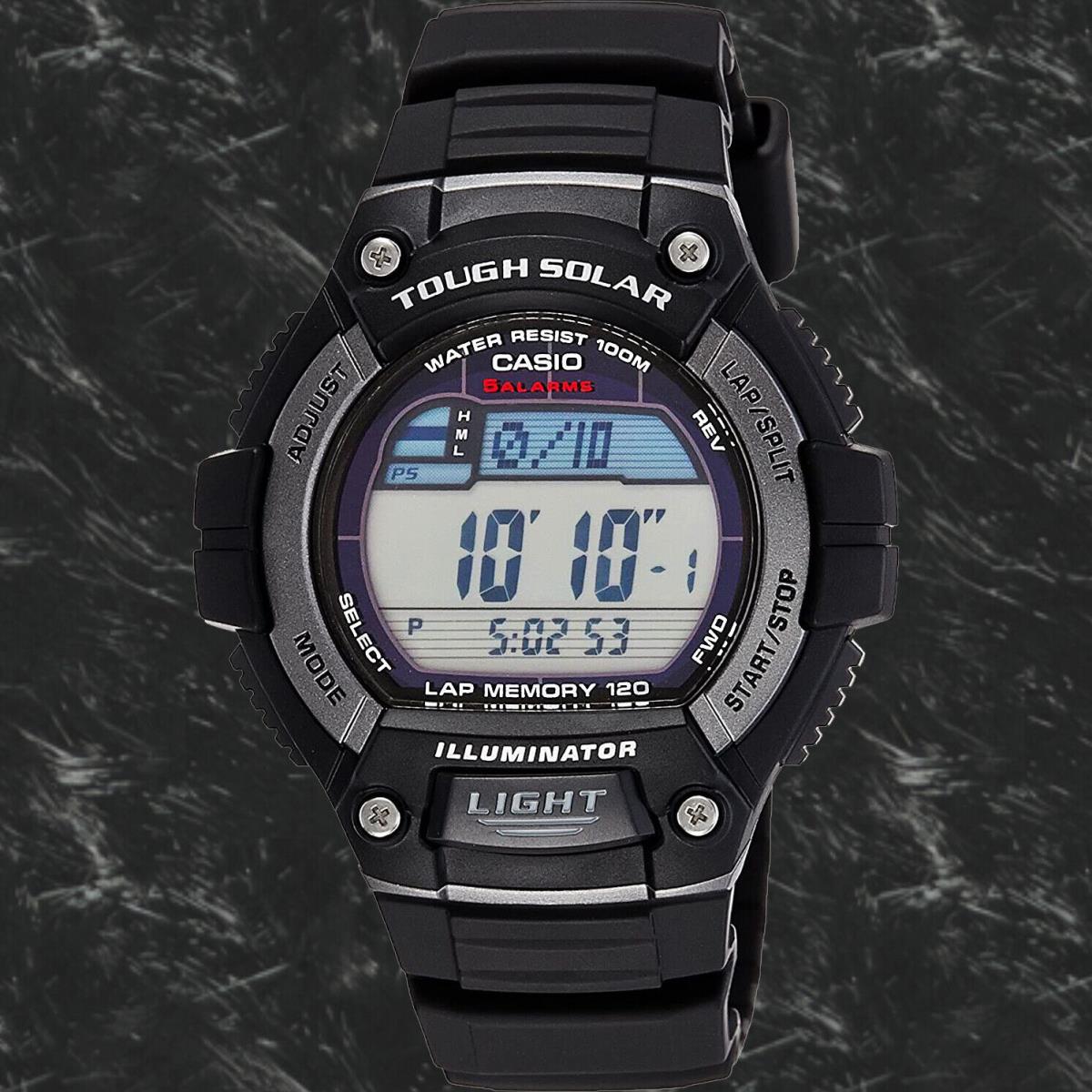 Casio WS-220-1AV Tough Solar Watch 120-Lap Memory Stopwatch Sports - 