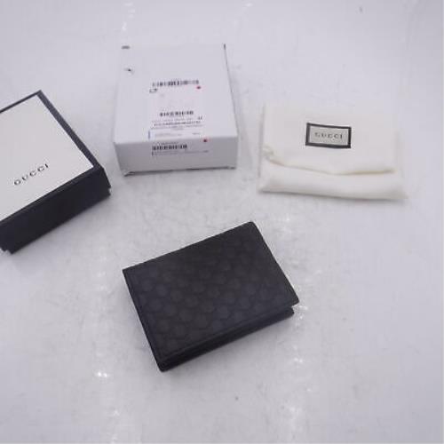 Oem Gucci Dark Brown Microguccissima Leather Card Case Wallet 544474 Snap Close