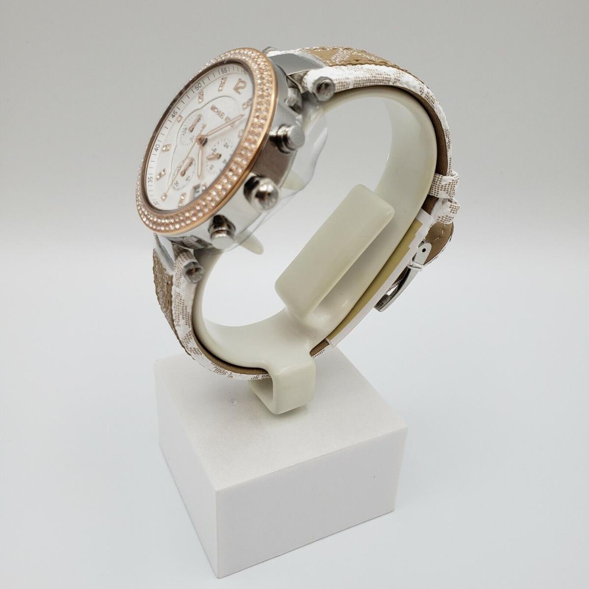 Michael Kors watch Parker - White Dial, Beige Band