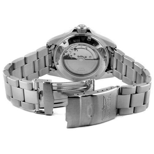 Invicta watch Pro Diver - Black Dial, Silver Band, Silver Manufacturer Band