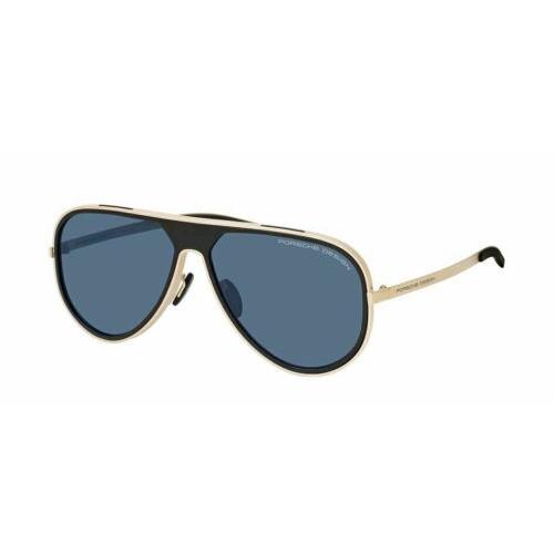 Porsche Design P 8684 B Gold Black/blue Black Mirrored Sunglasses