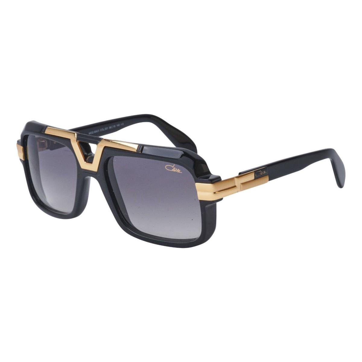 Cazal Legends Mod. 664/3 Col. 001 Gloss Black Gold Plated Sunglasses Germany