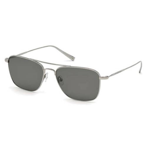 Ermenegildo Zegna Men`s EZ0032 14D Silver Polarized Gray Lens Sunglasses