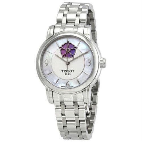 Tissot Women`s Heart Flower T0502071111705 35mm Mop Dial Stainless Steel Watch