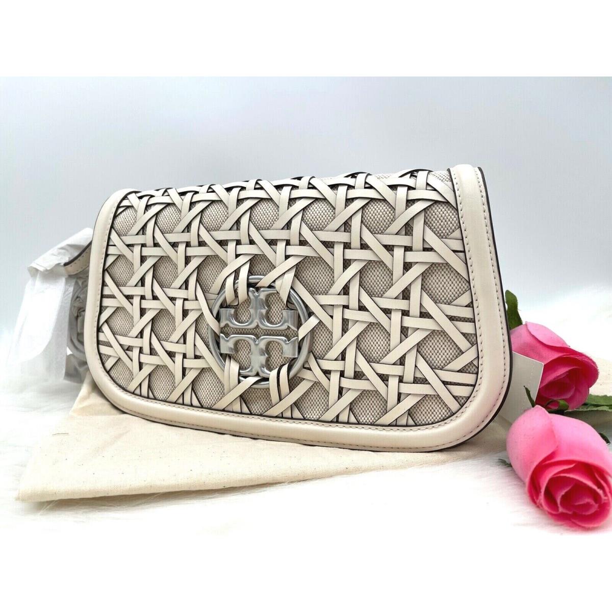 Tory Burch Women`s Miller Basketweave Clutch Shoulder Bag