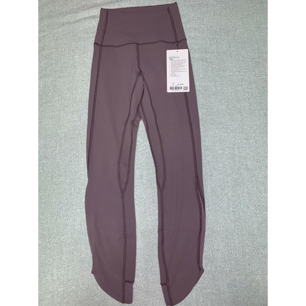 Lululemon Align Pant 25 Petal Frosted Mulberry Size 2