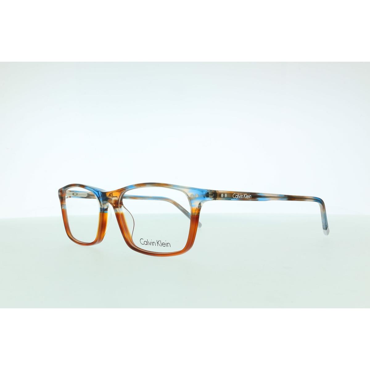 Calvin Klein CK5968 486 Striped Azure Tortoise Rectangle Eyeglasses