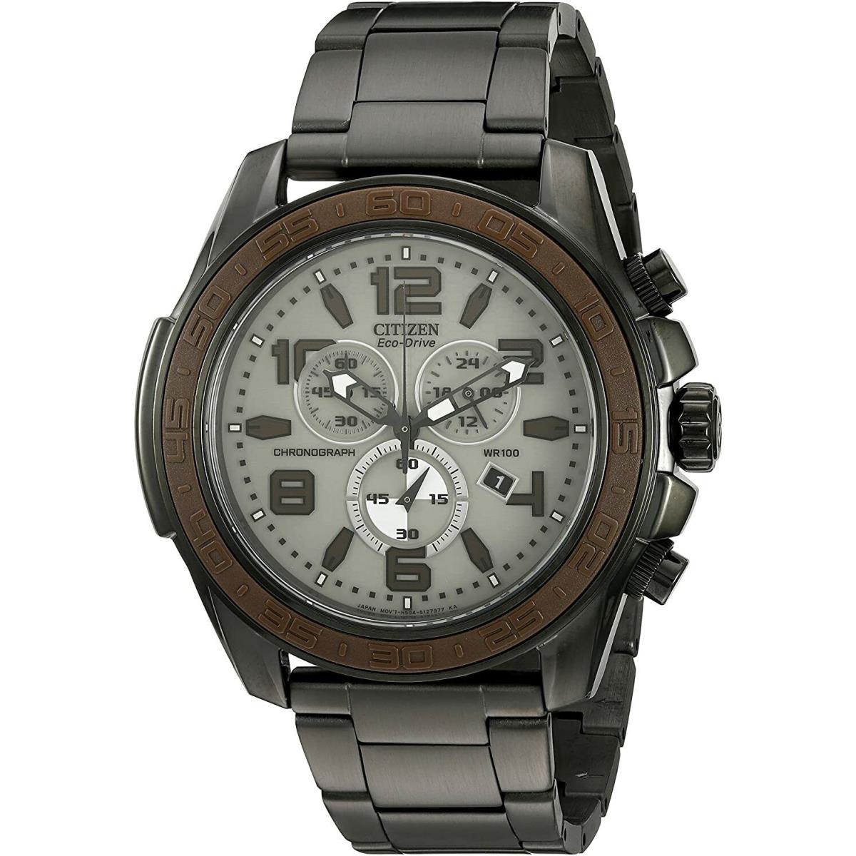 Citizen Brt Chronograph Charcoal Dial Men`s Watch AT2278-58H