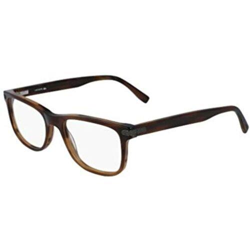Lacoste L2841 210 Striped Brown Eyeglasses 53mm with Lacoste Case