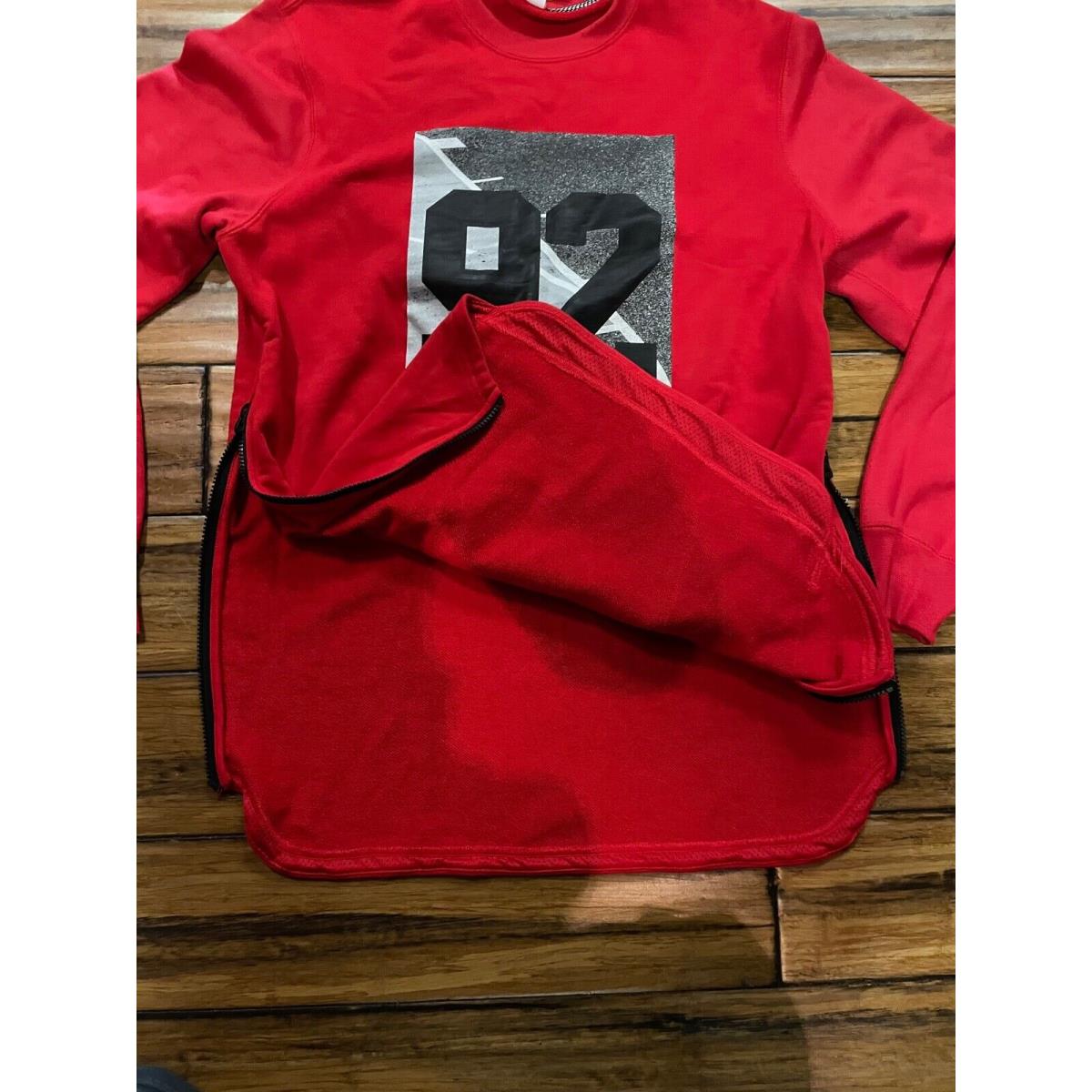 Nike Nsw Air Men`s Pullover Sweatshirt Red/black 802640-657