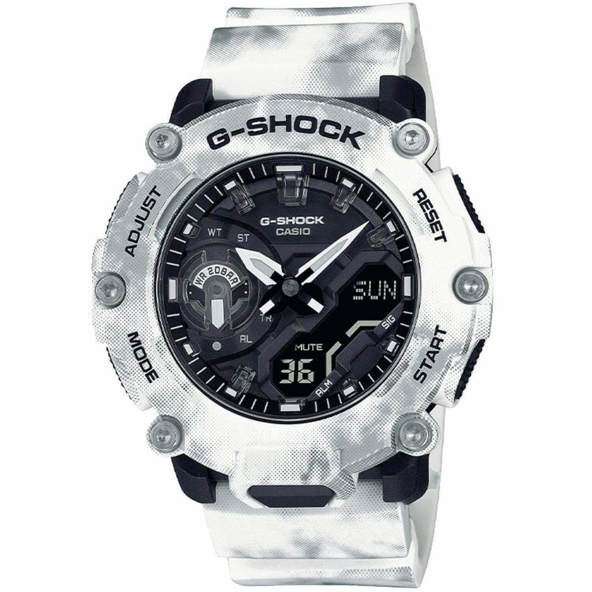 Casio G-shock Grunge Snow Camouflage Watch GA2200GC-7A Ship