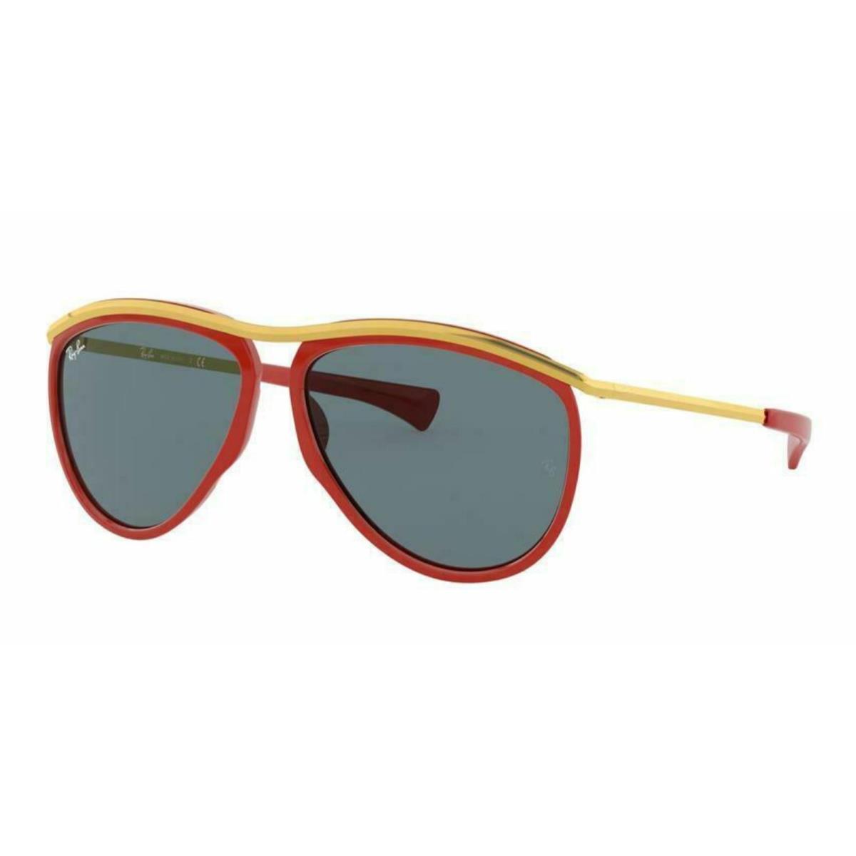 Ray-ban Olympian Aviator Sunglasses RB 2219 1243/R5 Red Frames w/G-15 Lenses