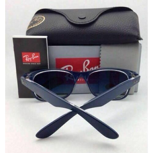 Ray-Ban sunglasses NEW WAYFARER - Top Matte Blue on Clear-Transparent Frame, Grey Gradient Lens 2