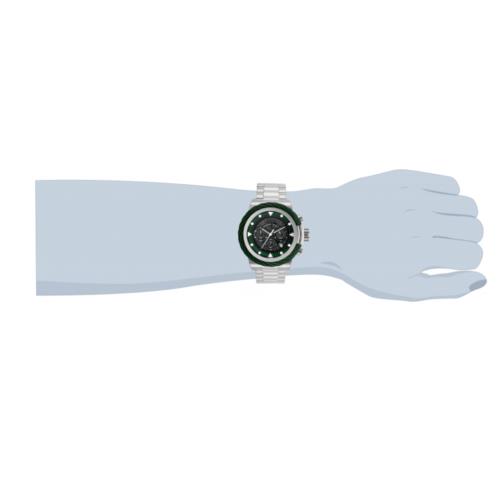 Invicta watch Bolt - Clear Dial, Silver Band, Green Bezel