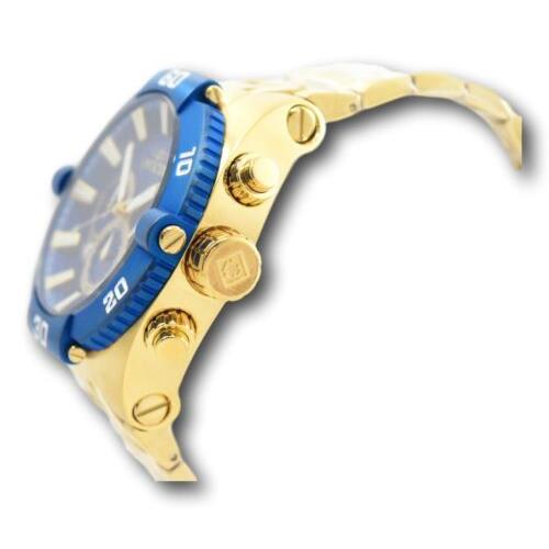 Invicta watch Coalition Forces - Blue Dial, Gold Band, Blue Bezel
