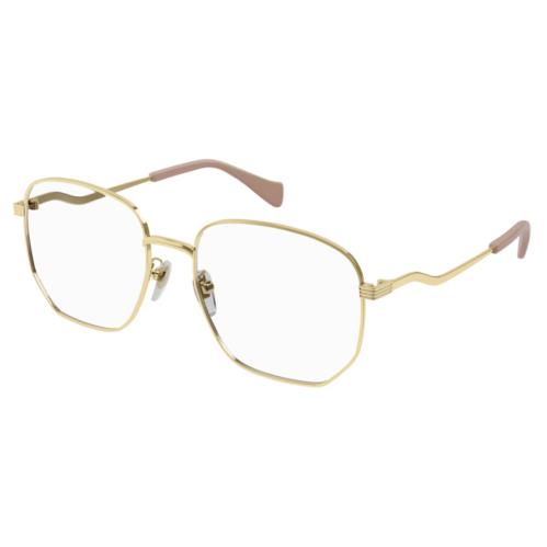 Gucci GG 0973O 001 Gold Squared Women`s Eyeglasses