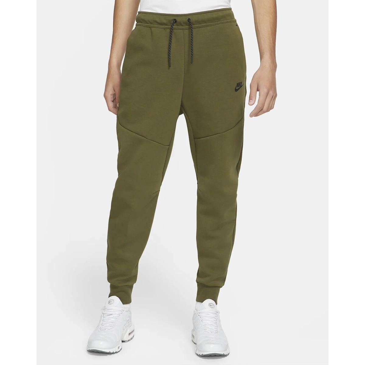 Nike Sportswear Tech Fleece Joggers Pants Olive Green Black CU4495 326 sz 2XL