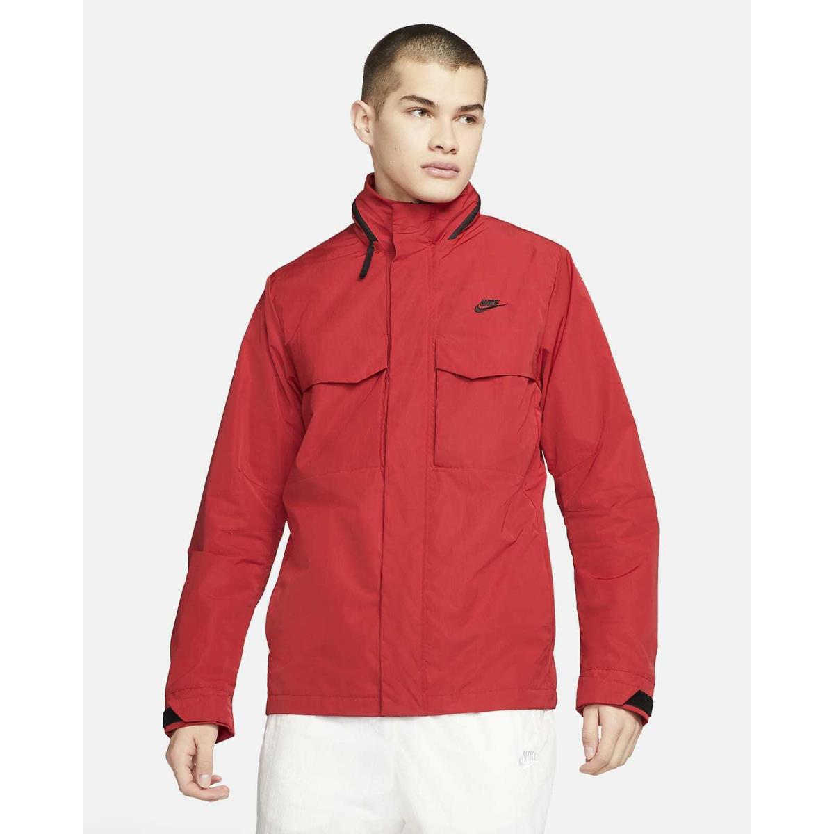 Nike Sportswear Premium Essentials Men`s Lined M65 Jacket Size XL Red CZ9879-657