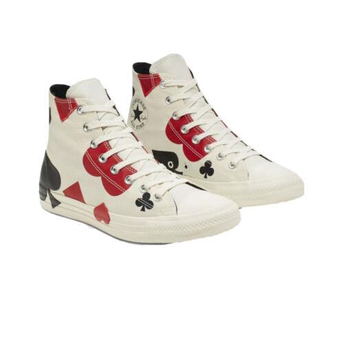 Converse Chuck Taylor All Star Queen Of Hearts Shoes 165669C White Black Red