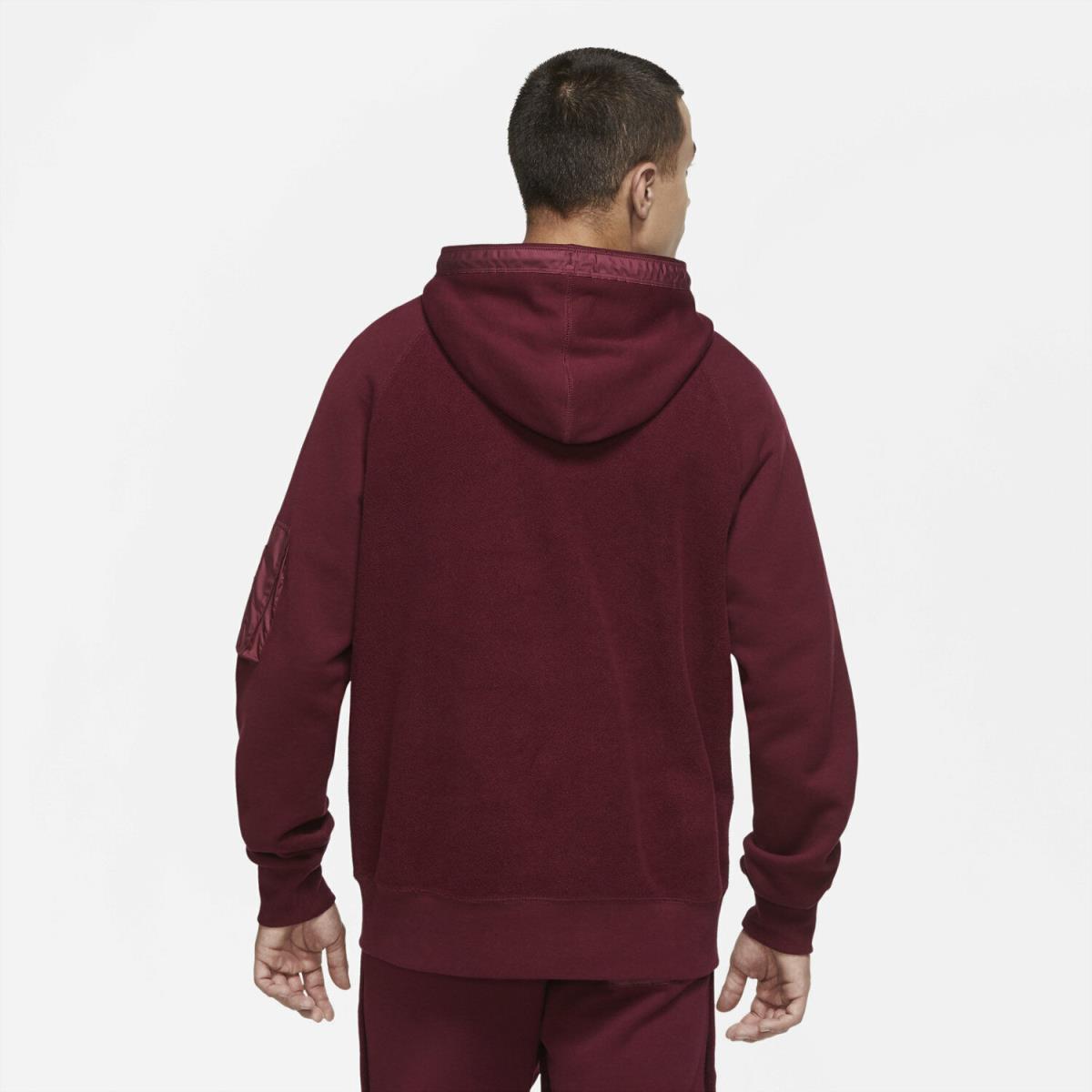 Nike Sportswear Block Futura Hoodie CU3797-638 Beetroot Maroon Burgundy Nsw Regular