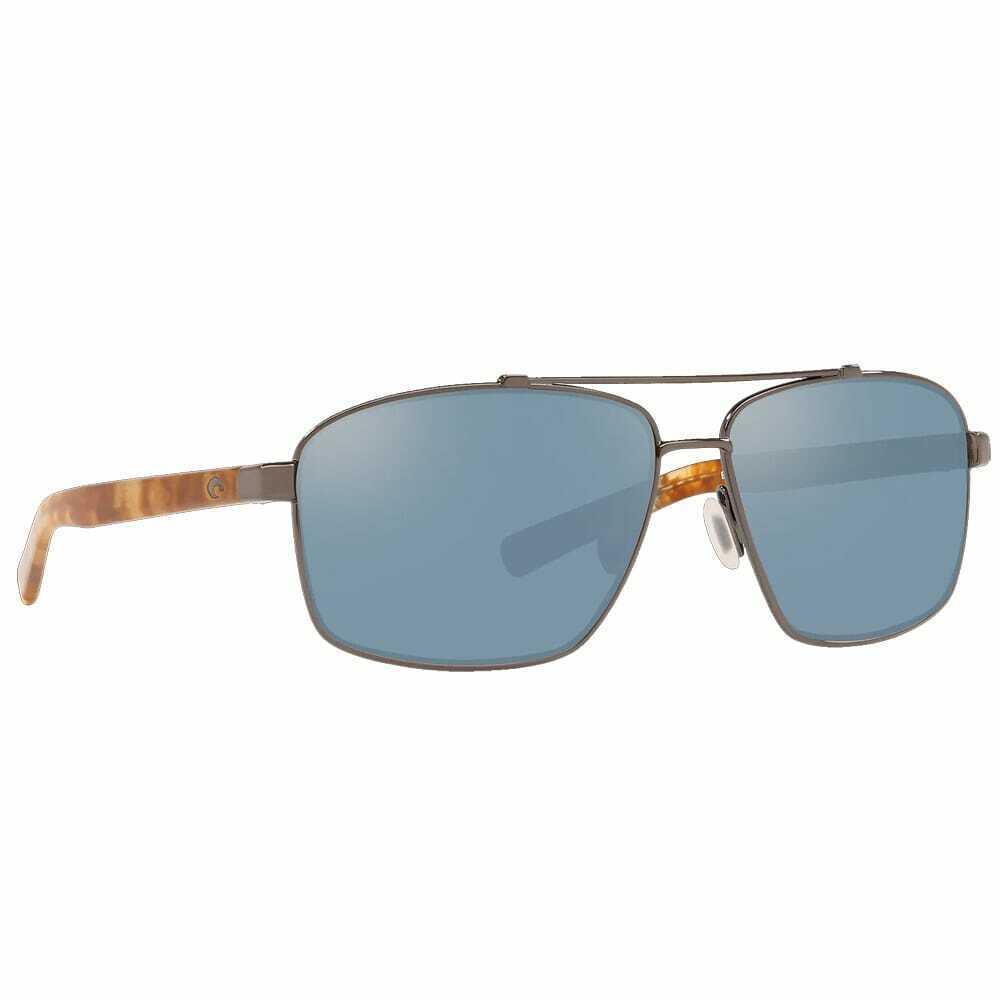 Costa Del Mar Flagler Aviator Sunglasses - Polarized ShinyGunmetal/Gray