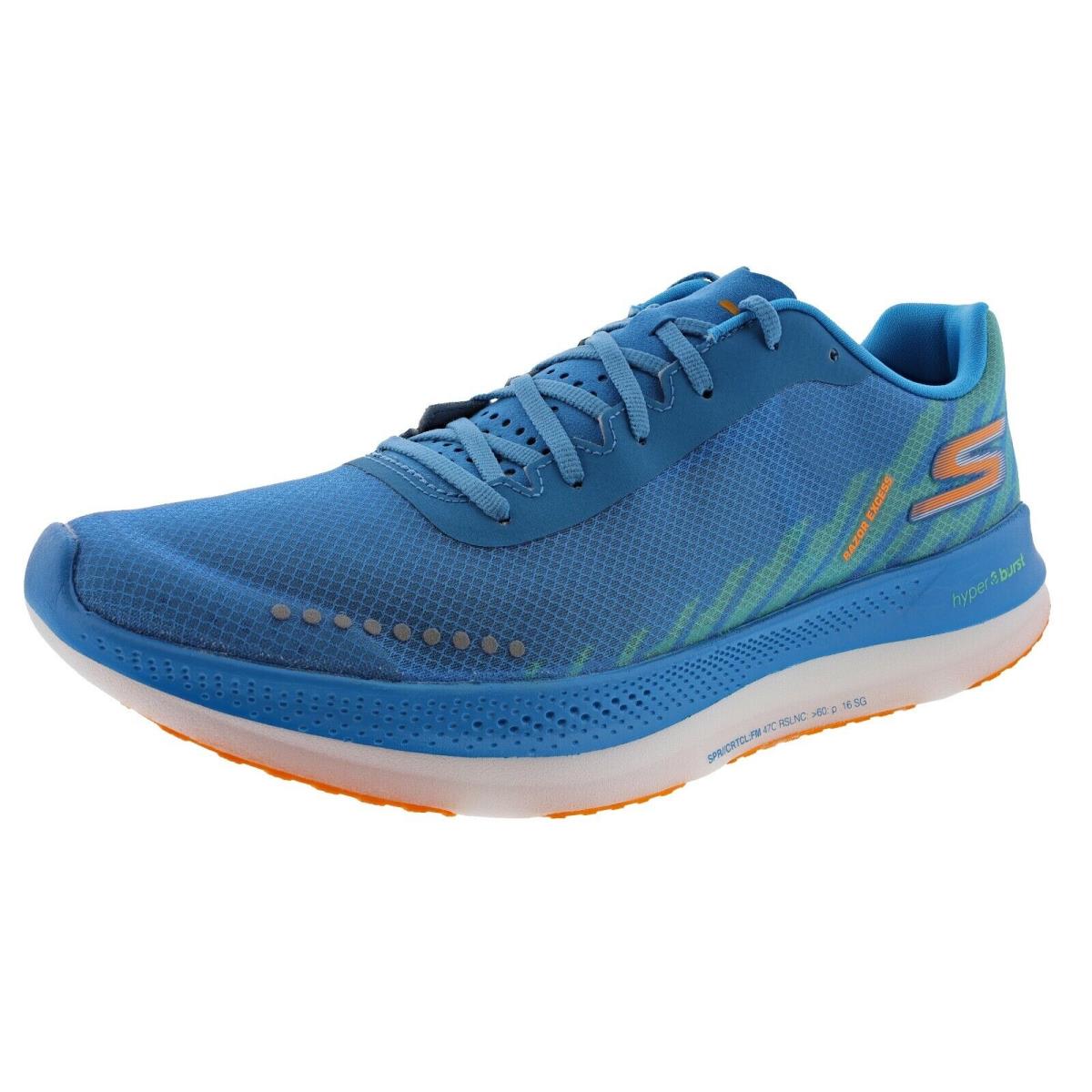 Skechers Women`s GO Run Razor Excess 172004 Lightweight Running Shoes BLUE / ORANGE
